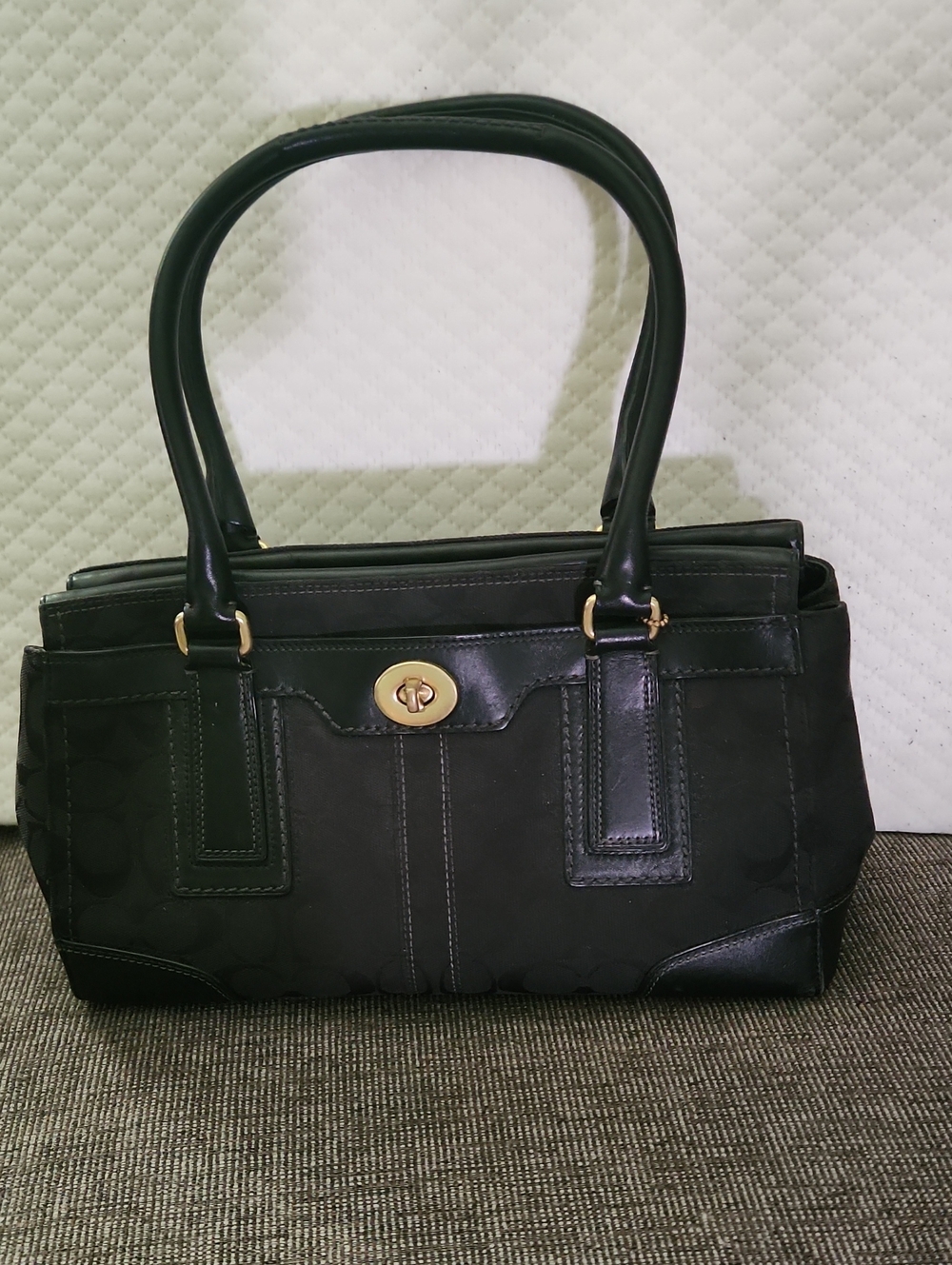 Coach Black signature Satchel